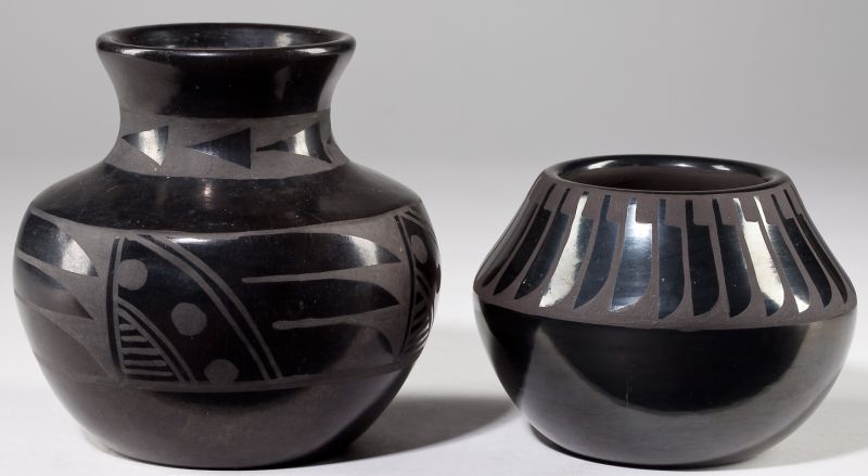 Two San Ildefonso Pueblo Blackware 15bc79