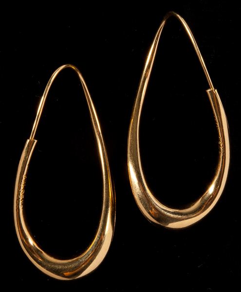 Pair of Gold Hoop Earrings Michael 15bc74