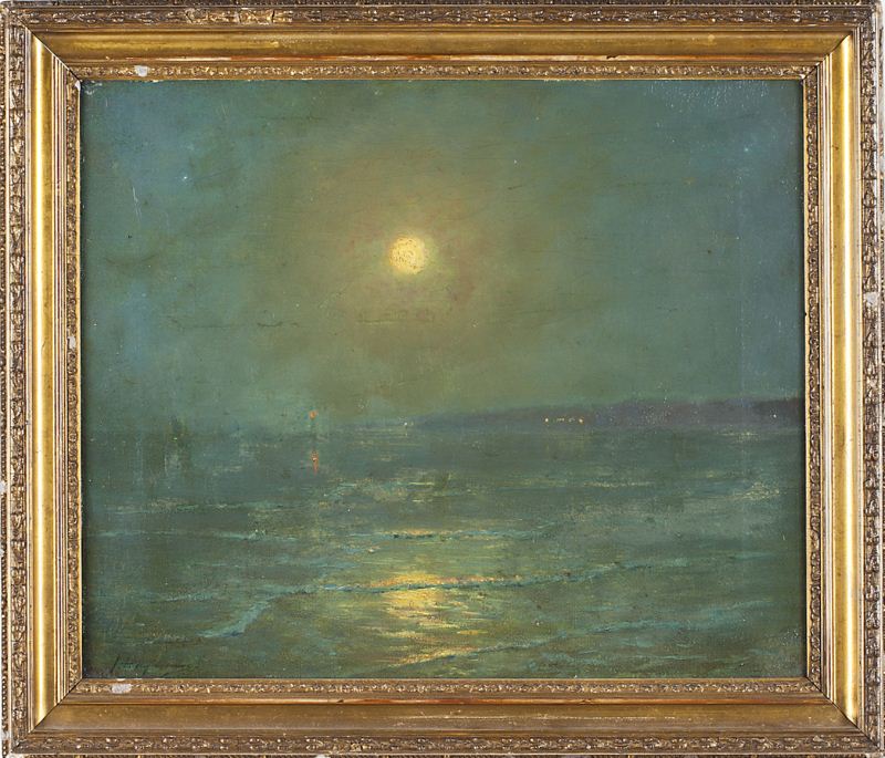 American School Seascape at Moonlightoil