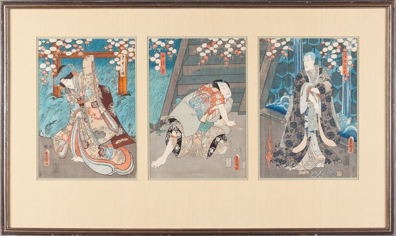 Japanese Woodblock Triptych of 15bca3