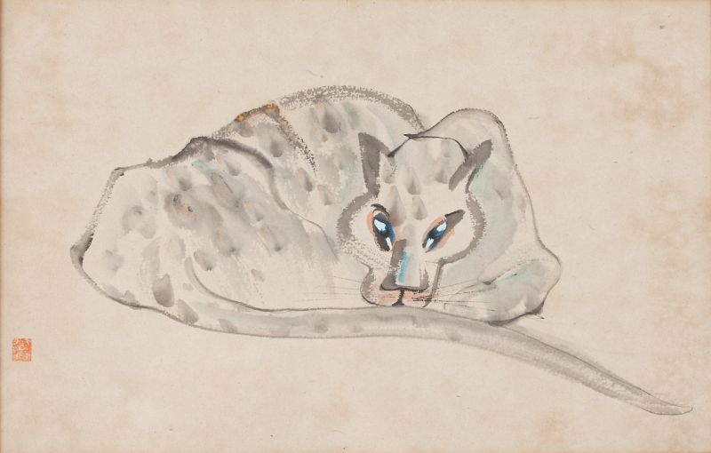 Japanese Painting of a Reclining