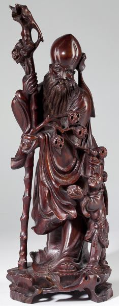 Chinese Rootwood Carving of Shou