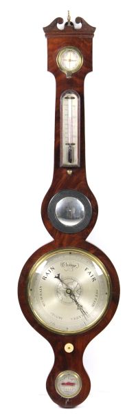 Antique English Wheel Barometersigned