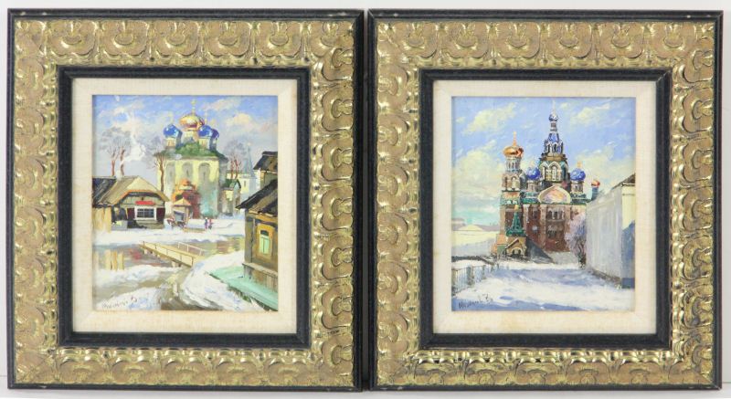 Pair of Russian Paintingsthe first