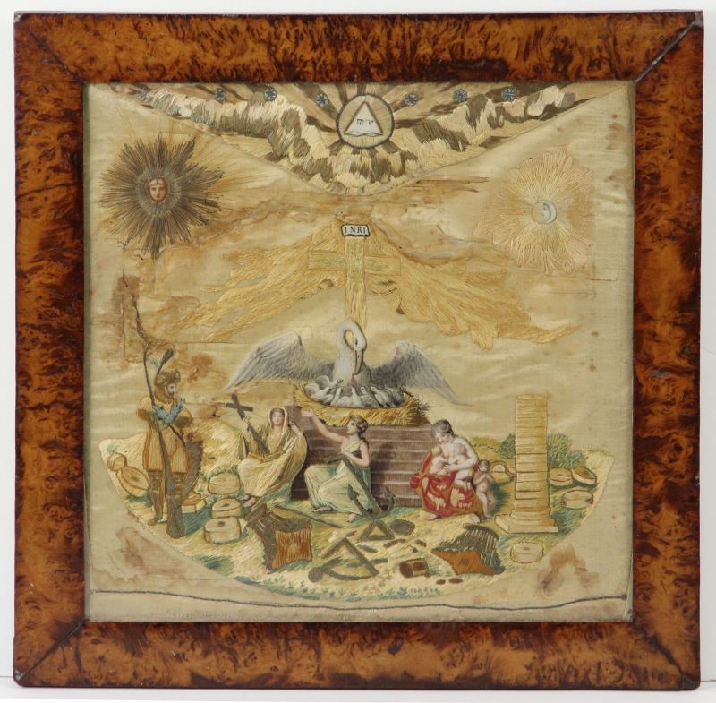 Masonic Silk Pictorial Needlework