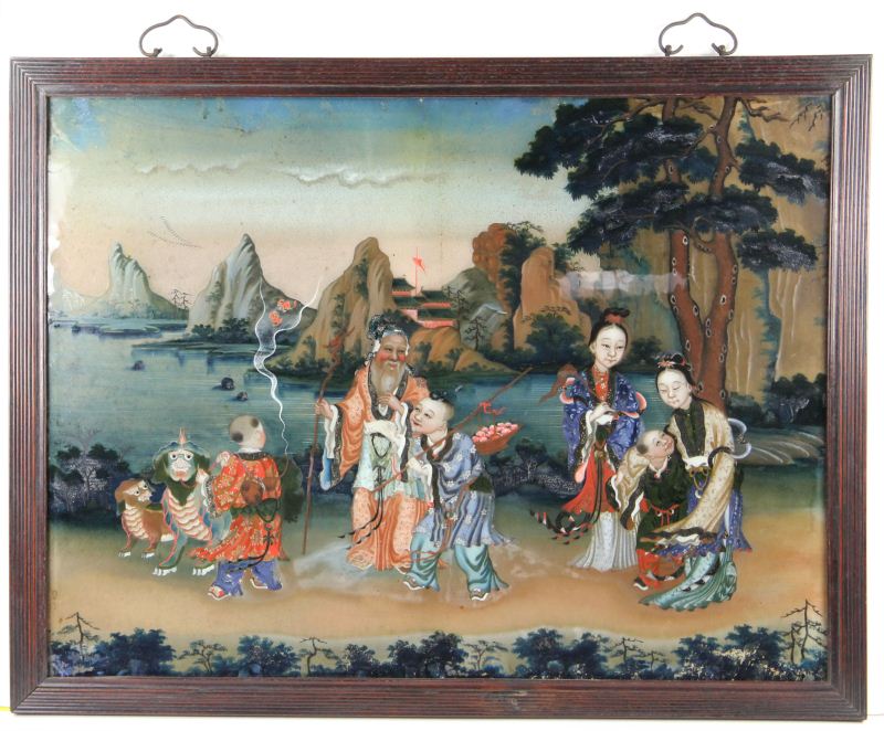 Chinese Reverse Painting on Glass 15bddf
