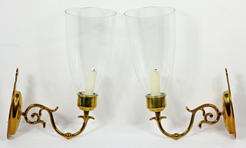 Pair of Brass Wall Sconceswith