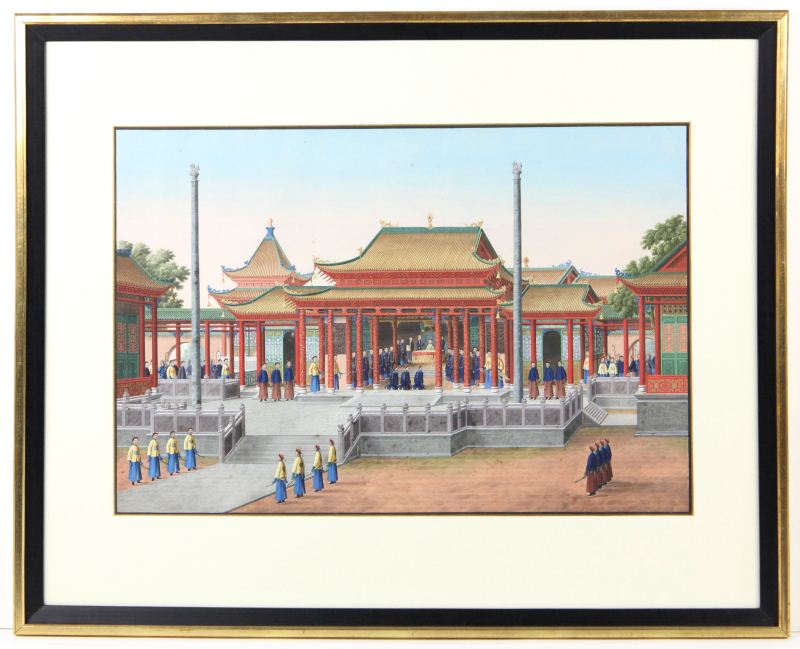 Chinese Export Painting circa 1830gouache 15be23