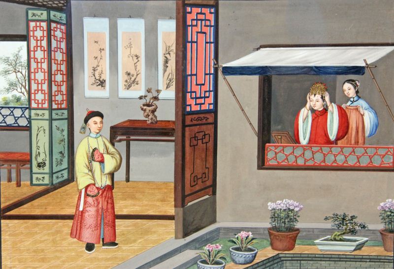 Chinese Export Painting 19th Centurywatercolor 15be44