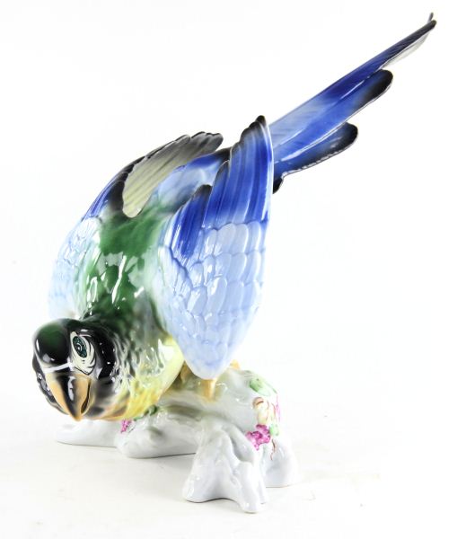 Porcelain Parrotmarked Made in Romania