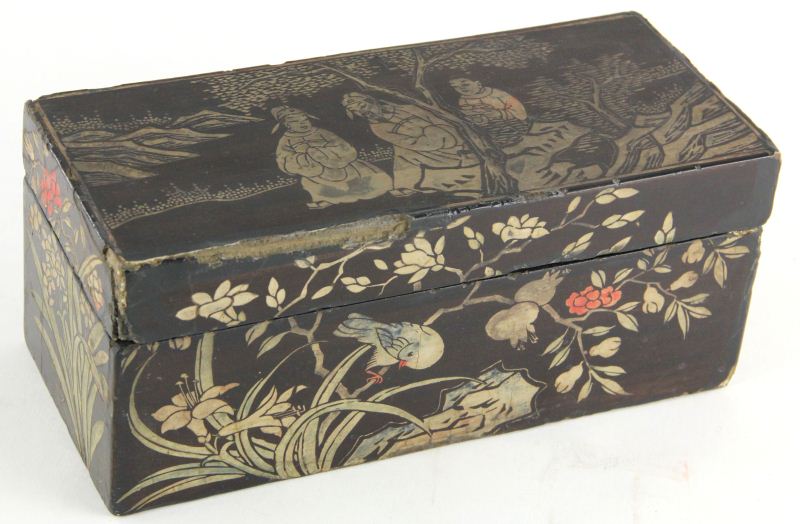 Chinese Lacquered Boxlate 19th