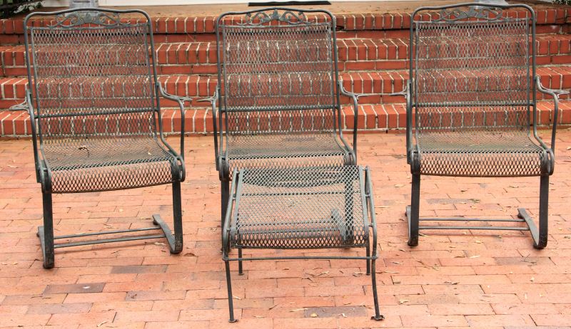 Vintage Wrought Iron Patio Set 4  15be6f