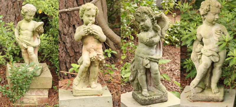 Set of Four Seasons Garden Sculpturescast 15be7b