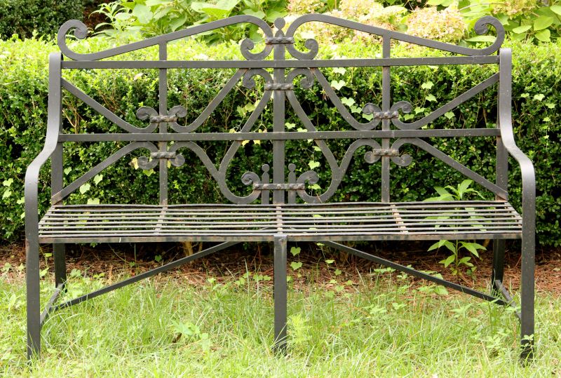 Wrought Iron Garden Benchwith scrollwork 15be80