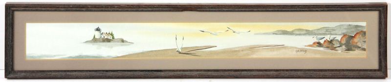 Marvin Jacobs (ME) ''Shorebirds''watercolor