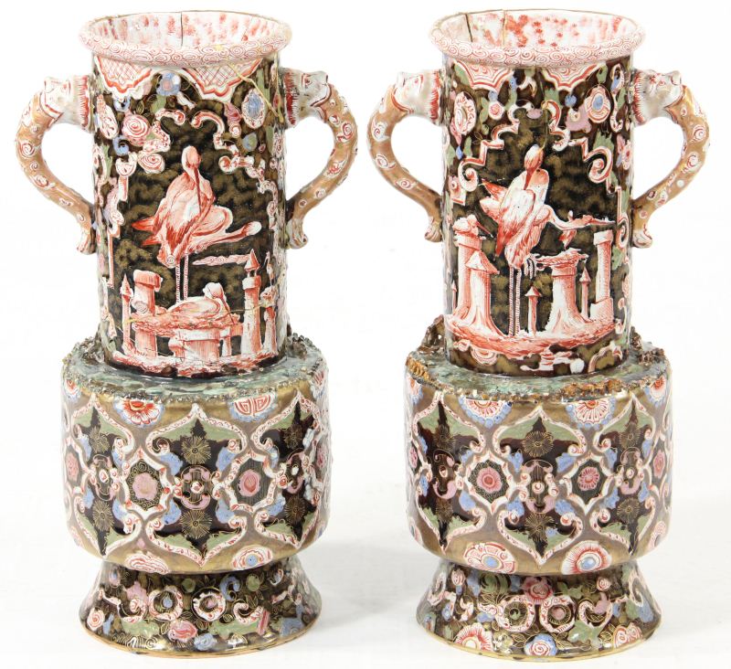 Pair of French Faience Vasescirca 15beb6
