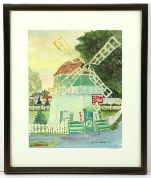 Billy Farmer NC Coca Cola Windmillwatercolor 15beda