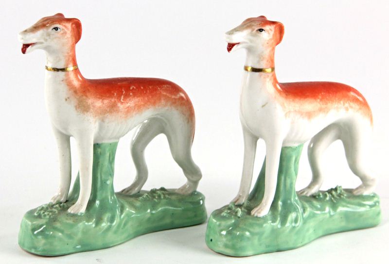 Pair of Staffordshire Whippetsearly