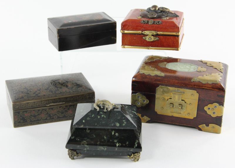Collection of Five Dresser Boxesthe 15bf4c