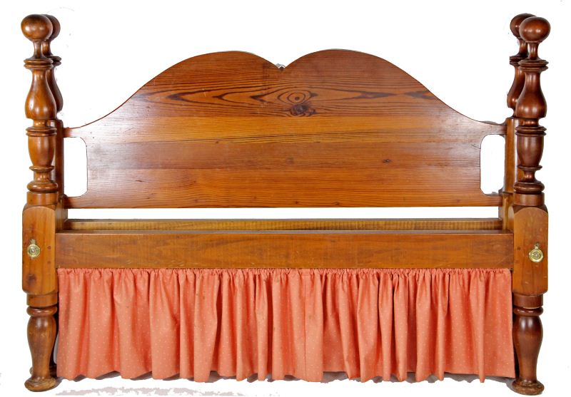 Pug Moore Heart Pine Bedstead3/4 size