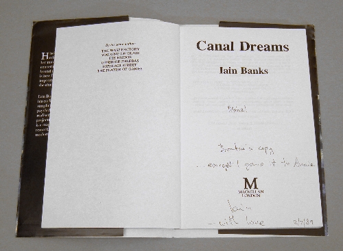Iain Banks - ''Canal Dreams'' published