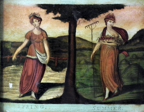 A pair of 18th Century prints on 15c069
