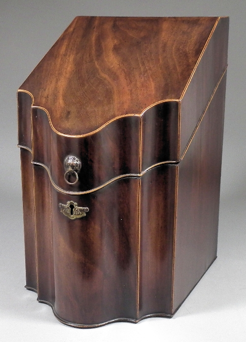 A George III mahogany knife box