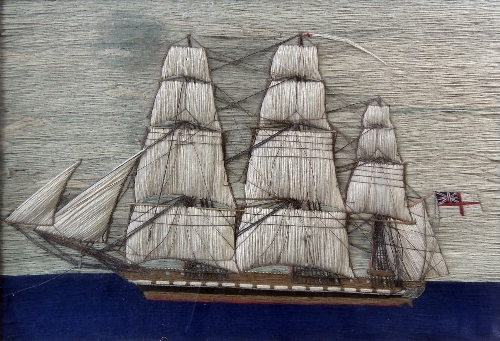 A 19th Century sailors woolwork panel