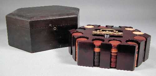 An early 20th Century hexagonal box