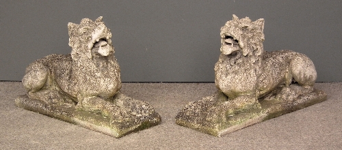 A pair of reconstituted stone cement 15c0d3