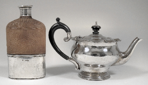 An Edward VII bachelors silver teapot