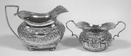 A George V silver cream jug the