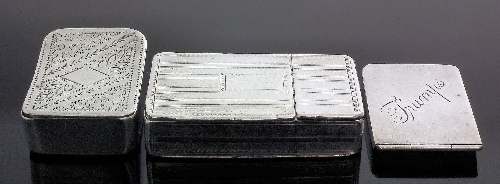 A Victorian silver rectangular 15c122