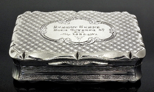 A Victorian silver rectangular 15c123