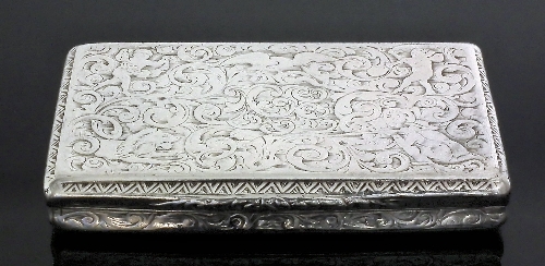 A Victorian silver rectangular