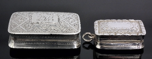 A George IV silver rectangular 15c12e