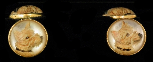 A pair of gentleman s 14ct gold 15c14a