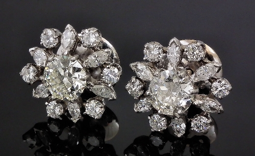 A pair of 1930s silvery coloured