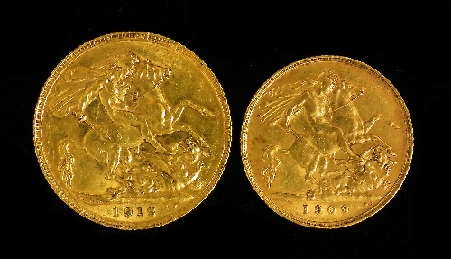 A George V 1912 Sovereign (fair)