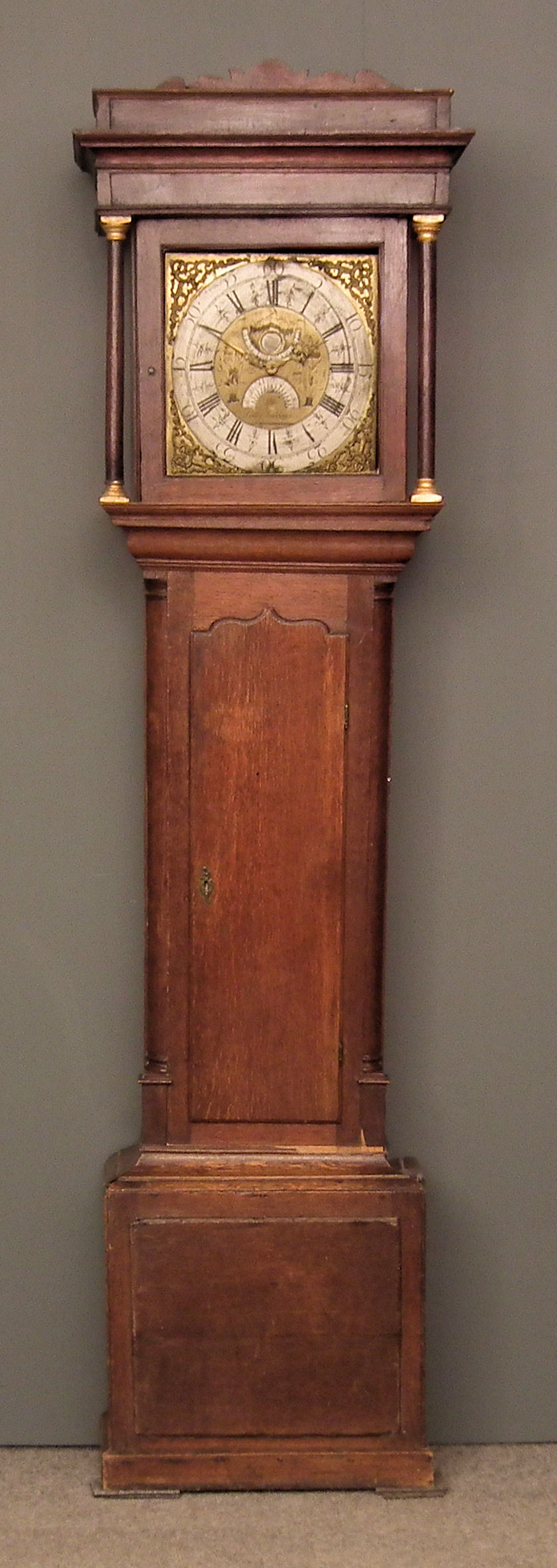 A late 18th Century oak longcase