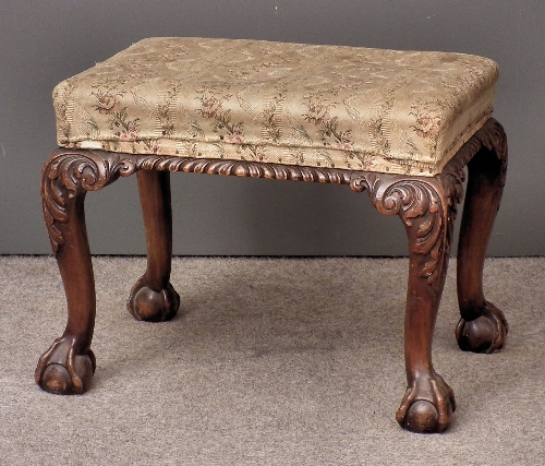 A mahogany rectangular stool of 15c1b4