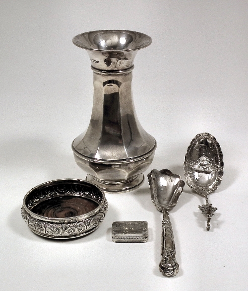 A George V silver baluster shaped