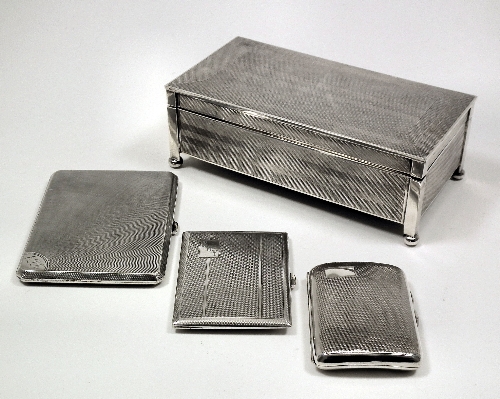 A George V silver rectangular cigarette 15c23a