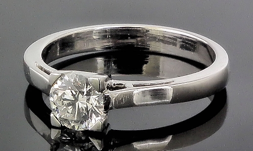 A modern 18ct white gold mounted