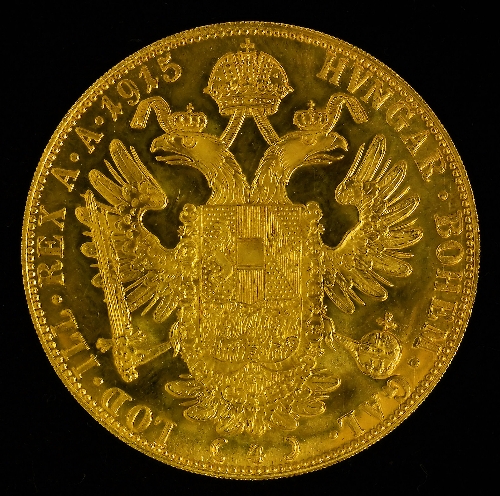 An Austrian 1915 gold Four Ducat 15c29c