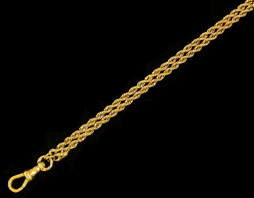 A 9ct gold 1760mm rope twist link 15c2ab