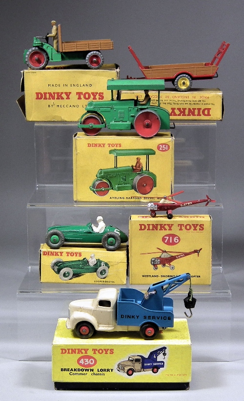 Six Dinky Toys diecast model commercial