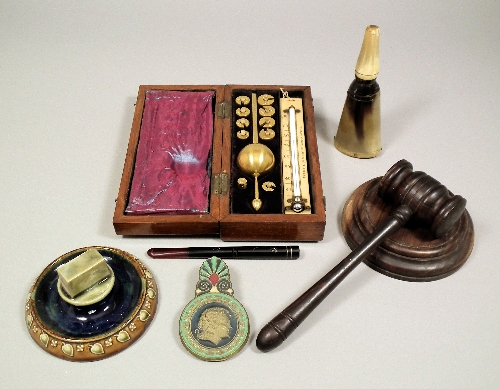 A mahogany cased Sikes' hydrometer