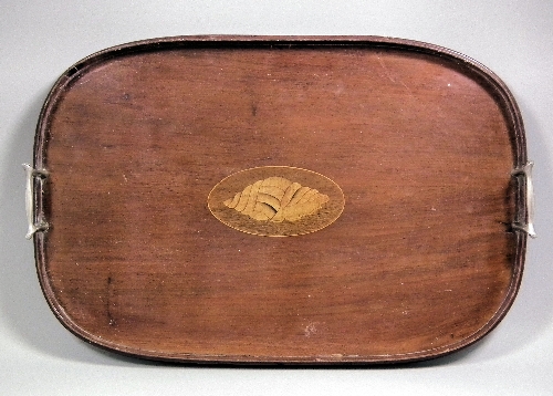 An Edwardian mahogany oval two-handled