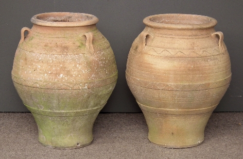 A pair of modern terracotta three 15c336